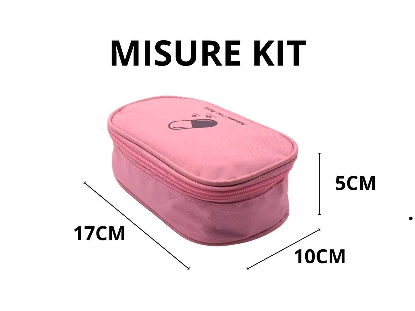Borsa Pronto Soccorso da Viaggio – Rosa o Blu - 17cm X 10cm X 5cm (piccola)