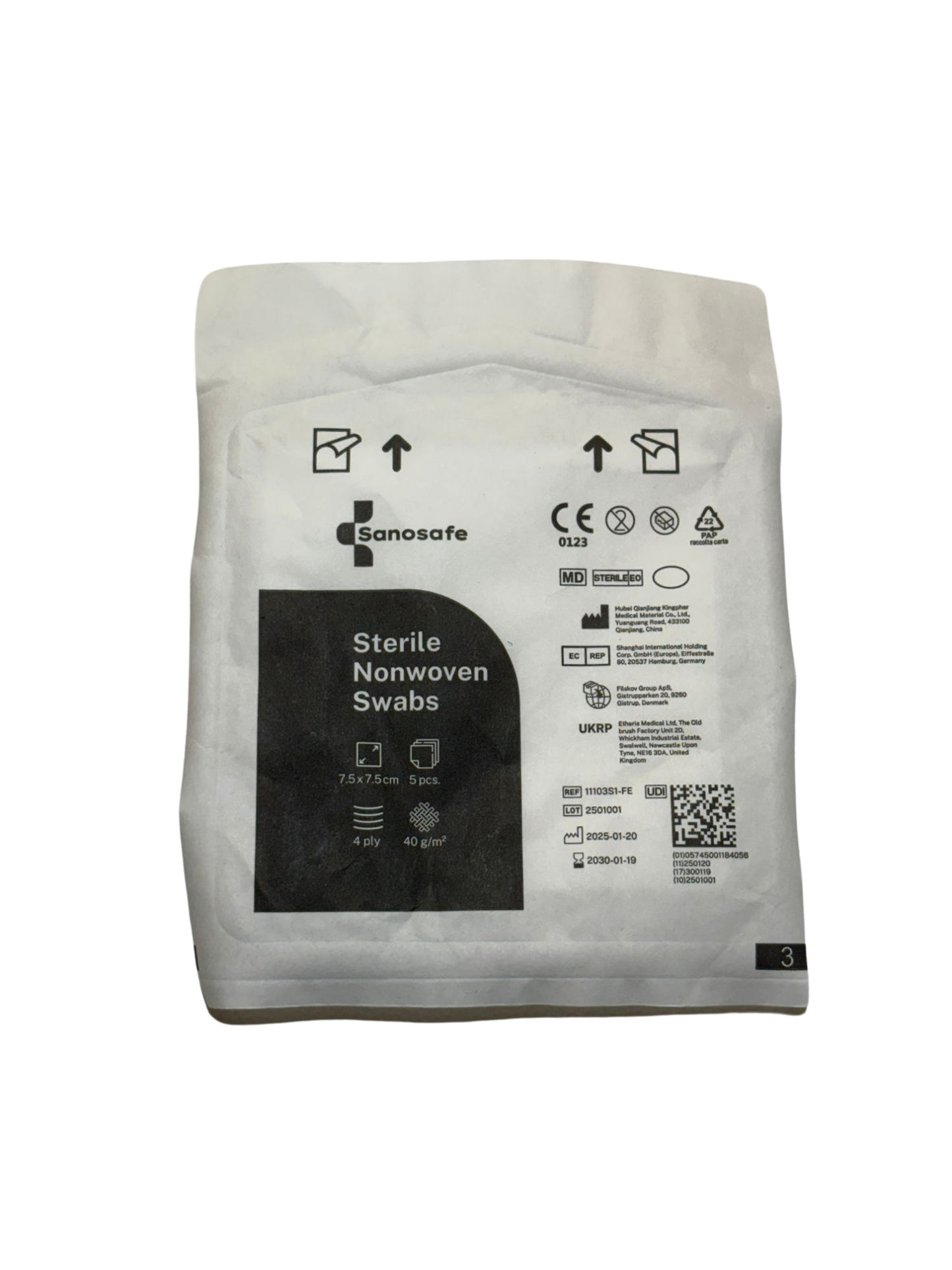 Garze Sterili Sanosafe® 7,5x7,5 cm (5 pezzi) – Extra Morbide e Assorbenti