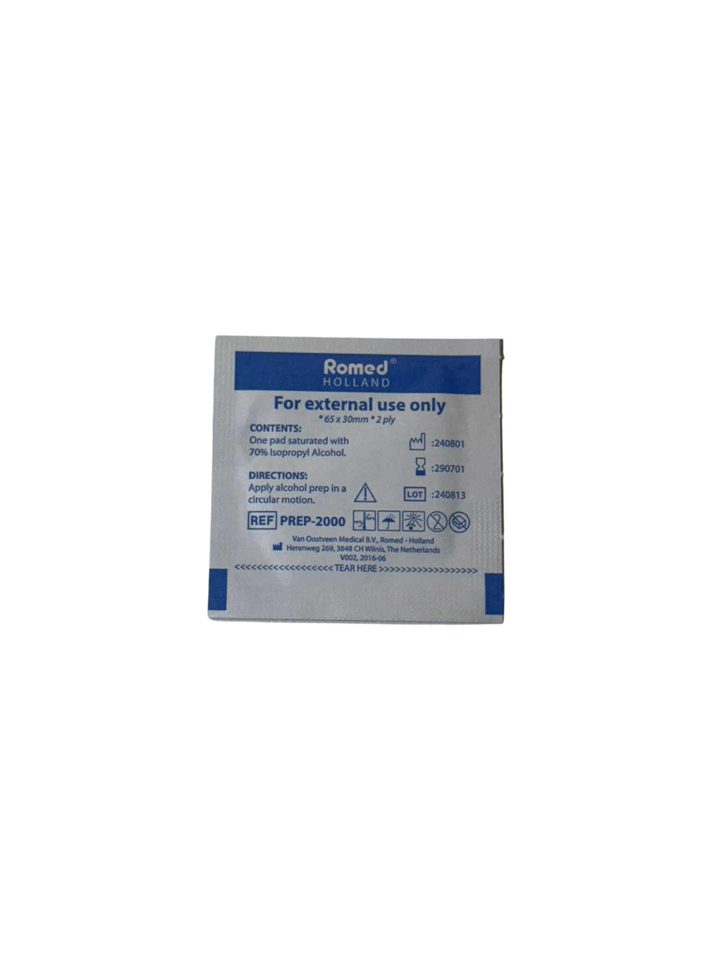 Tampone Imbevuto di Alcool 30x65 mm