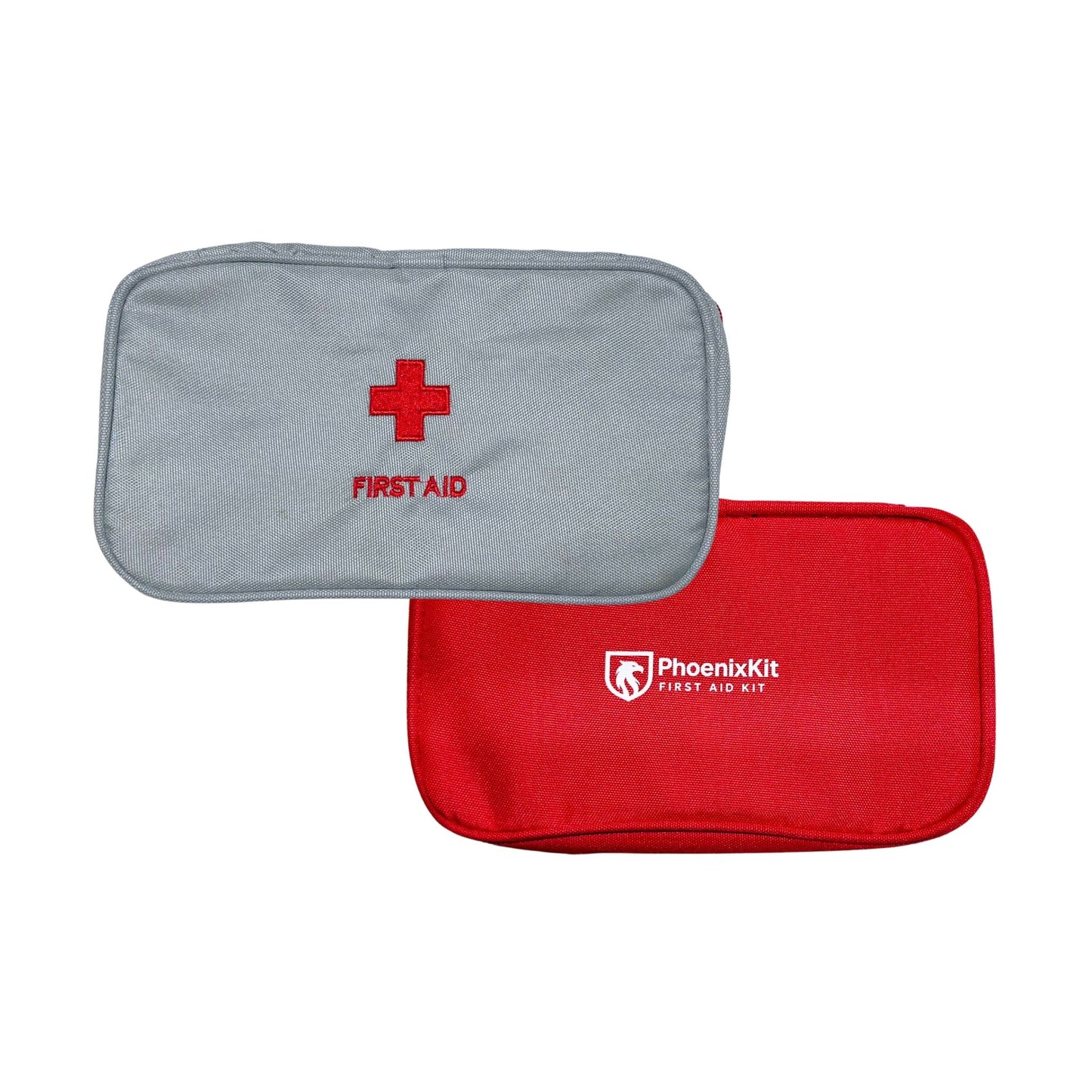 Borsa Pronto Soccorso Vuota – Rosso & Grigio - 20cm X 14cm X 7 cm (media)